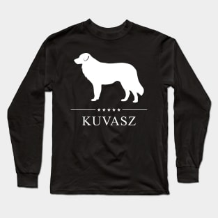 Kuvasz Dog White Silhouette Long Sleeve T-Shirt